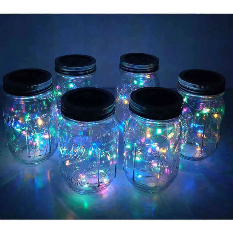 ПК светодиоды Fairy Light Solator для масона вставка для крышки вставка цвета.