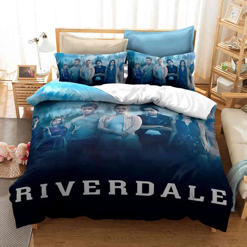 New Riverdale Pattern Duvet Cover Horror Movie Bedding Set with Pillow Design Bedroom Decor Drop Ship