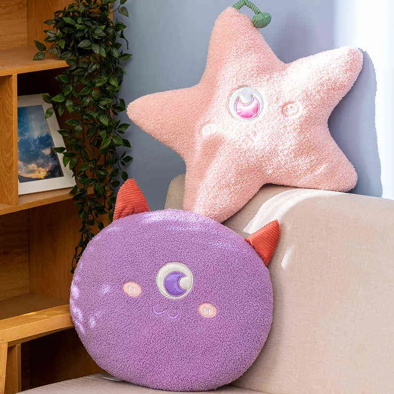 CM Kawaii Monster Cloud Plush Toy Toy Cartoon Demon Star Fill Soft Ghost Cushion Sofa Decor Creative Gister for Kids J220704