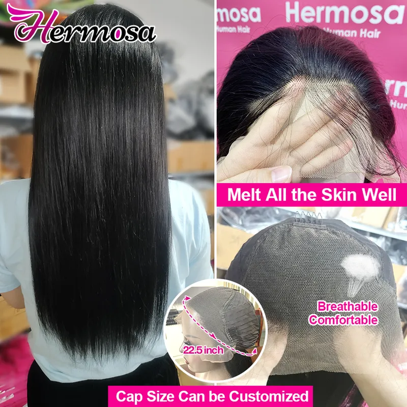 HD Transparent 13x4 13x6 Lace Front Human Hair Wigs Pre Plucked Brazilian Straight Lace Frontal Wig 4x4 5x5 Lace Closure Wig 220715