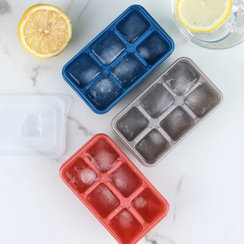 Silicone Ice Cube Maker Trays with Lids Mini Cubes Small Square Mold Kitchen Tools Accessories 220509