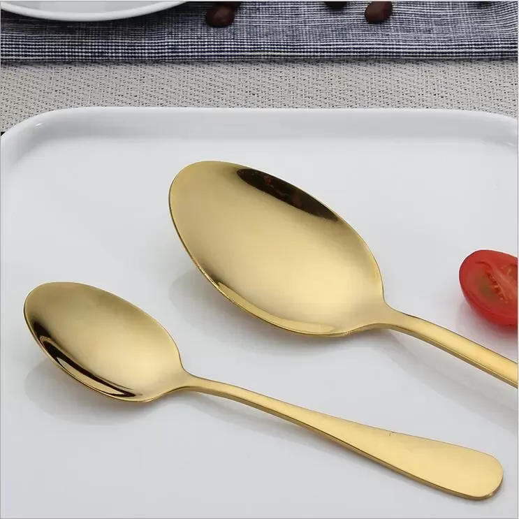 Flatware Sets Gold Silver Stainless Steel Food Grade Silverware Cutlery Set Utensils Include Knife Fork Spoon Teaspoon B0524W