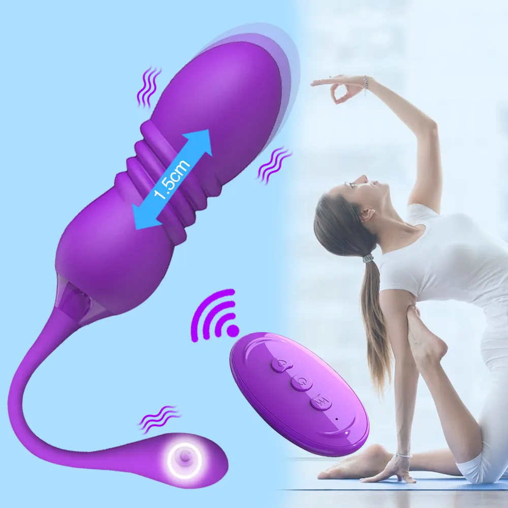 Bullet Vibrator che spinge il simulatore a gspot sferico vaginale spina anale vibrante Masturbatore di uova di uova sexy giocattoli donne adulti3758025