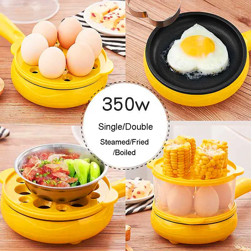 Electric Electric Egg Eggelette Cooker Eggs Boiler Food Skoyer Multifunction Pancake Fried Steak Non Stick Frying Pan Breakfast Machine 220721