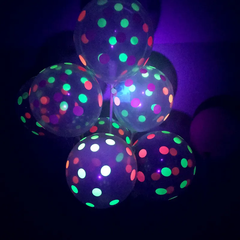 20 шт. 12 дюймов светящиеся звезды флуоресцентные шары на день рождения декор декор светящиеся в темном латексном шаре свадебные свечение балуна детская игрушка