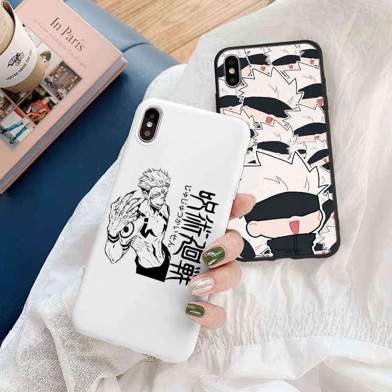 Anime Jujutsu Kaisen Telefon Fall Für Xiaomi Mi 11 10 10T Lite POCO X3 NFC M3 F3 Redmi Hinweis 10 9 Pro 10S 9S 9T 8T 9A 9C 8 7 Abdeckung AA220326