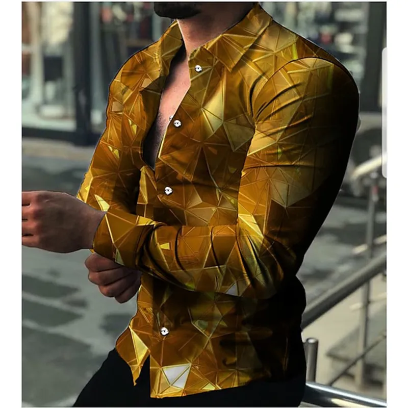 Camicie da uomo di moda di lusso di alta qualità Camicia casual oversize Fiori Stampa maniche lunghe Top Abiti da uomo Prom Cardigan 220811