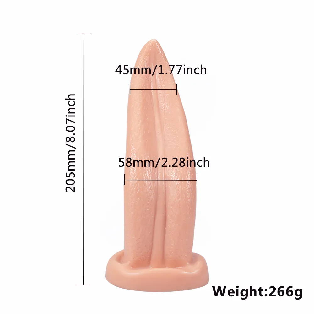 Tongue Shape Dildo Intime Good Anal Plug Butt Vagina Masturbator Vuxen Sexiga produkter för kvinnor och män Toys