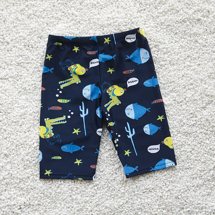 Мальчики плавающие болоты для 3-12y детские шорты по колену плавать пляж Носить пятое брюки мультфильм для мальчиков детские боченики купания купания костюмы 220505