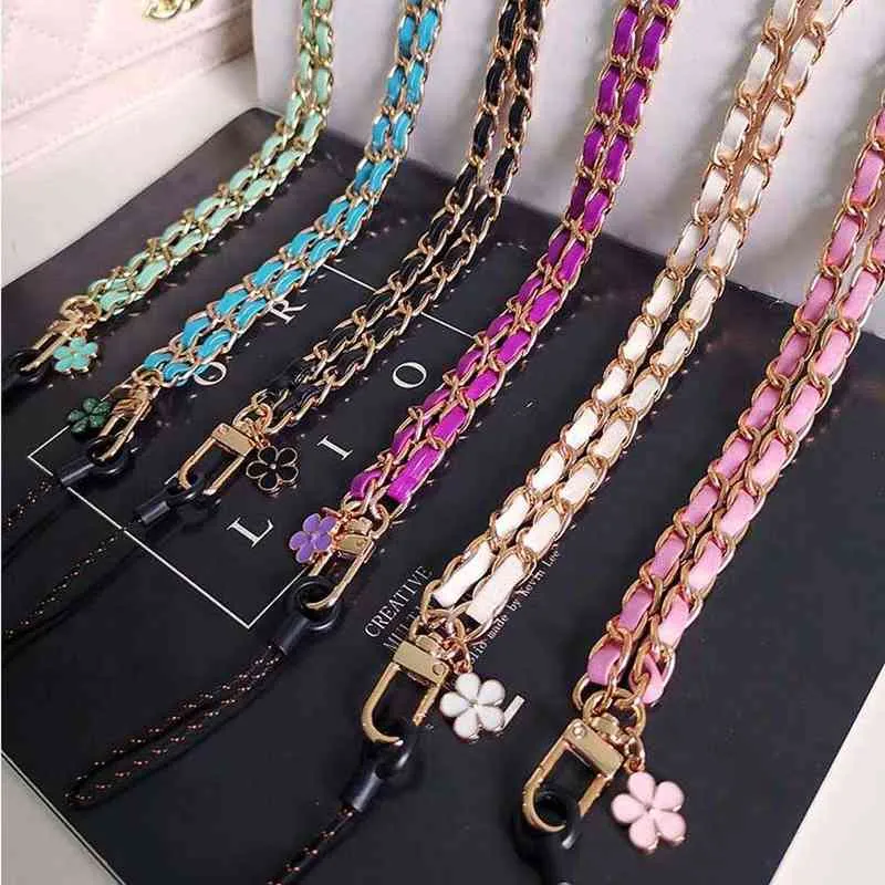 New Design Mobile Phone Straps Wrist Rope Anti-lost Lanyard Fashion Camera Key USB Holder Neck Strap Flower Hanging Rope AA220318