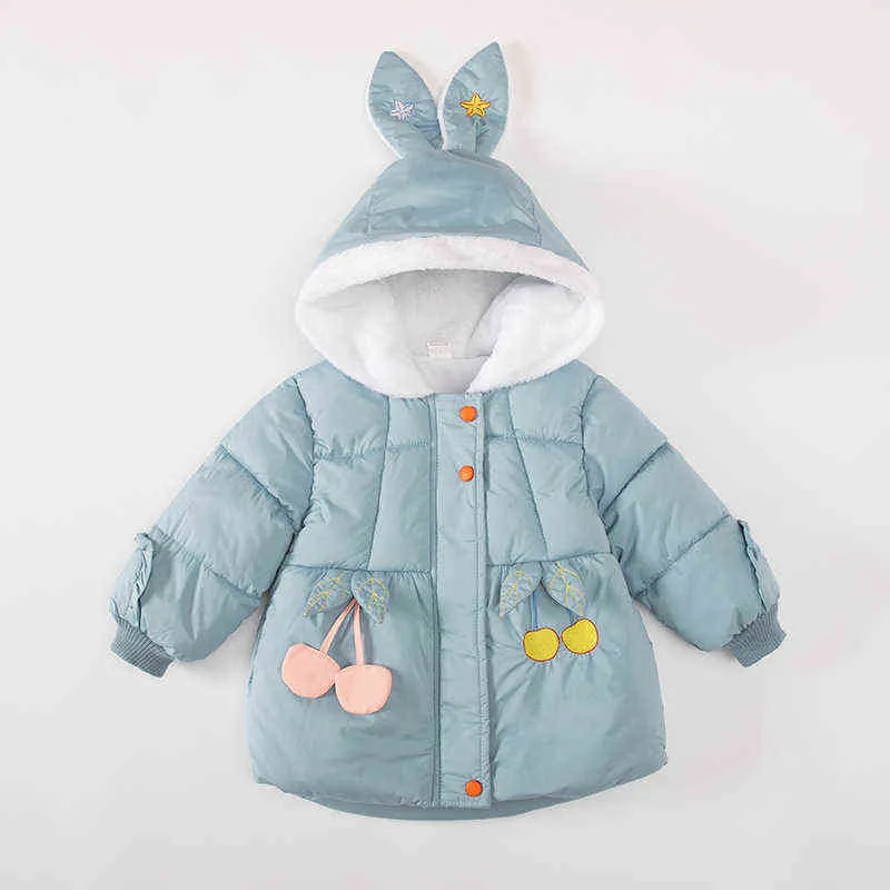 LZH Детская одежда для девочек Осенняя зима тепланая куртка для девочек мультфильмы малыш детские куртки с бегли 1-4 года J220718