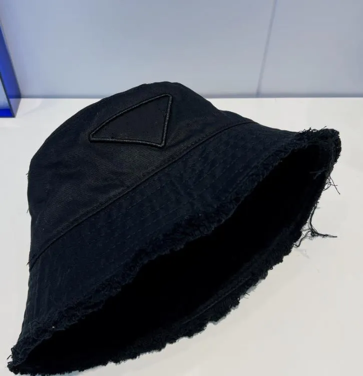 Nuovo cappello della benna del cotone le donne 2022 estate nuovo progettista 3D ricamo nappa cappelli da sole pescatore spiaggia visiera cappelli pieghevole bowler F223g