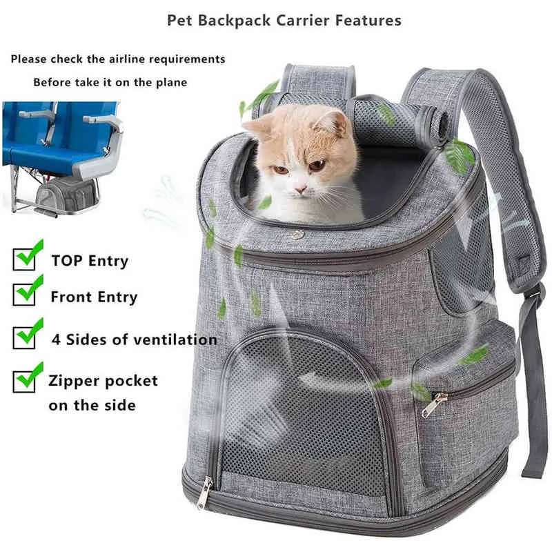 HBP Soft Cat рюкзак вентилируется вентилируемые сумки для собак для кошек складной портативный транспорт для домашних животных.