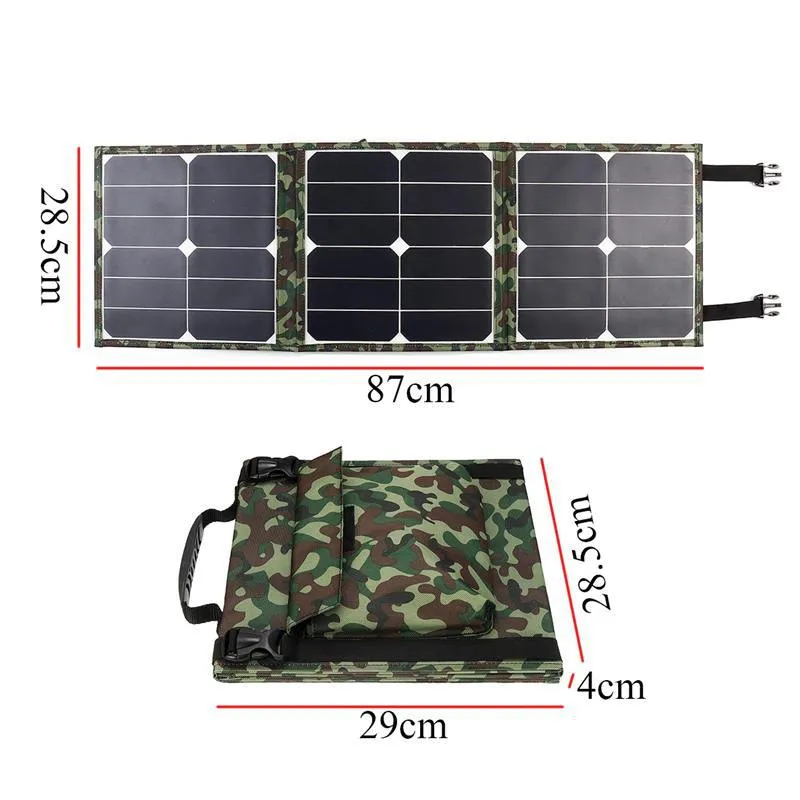 Panel Solar SunPower 100W Składana torba Mobilna Ładowarka Outdoor PV Moduł SP50W 50W
