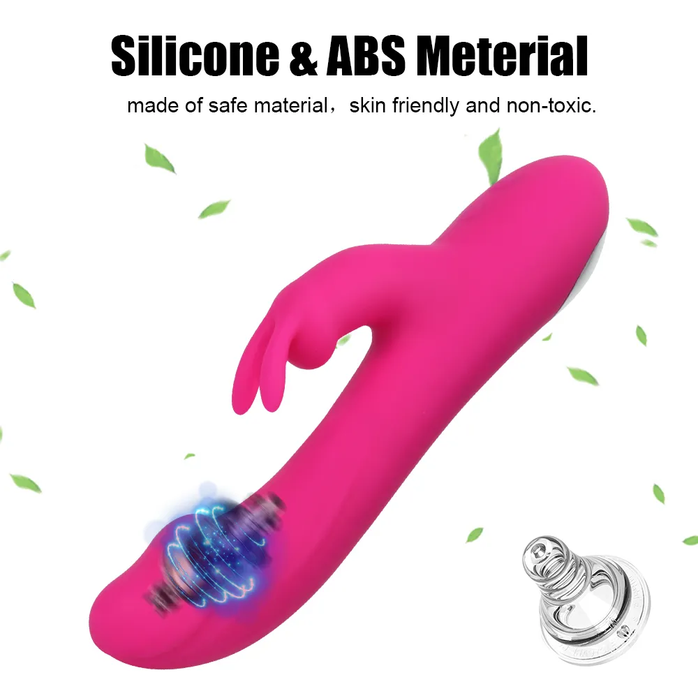 Sexiga leksaker för kvinnor klitoris g-spot stimulator automatisk stretching anal pluggic trollstav kanin vibrator 10 lägen 3 hastigheter