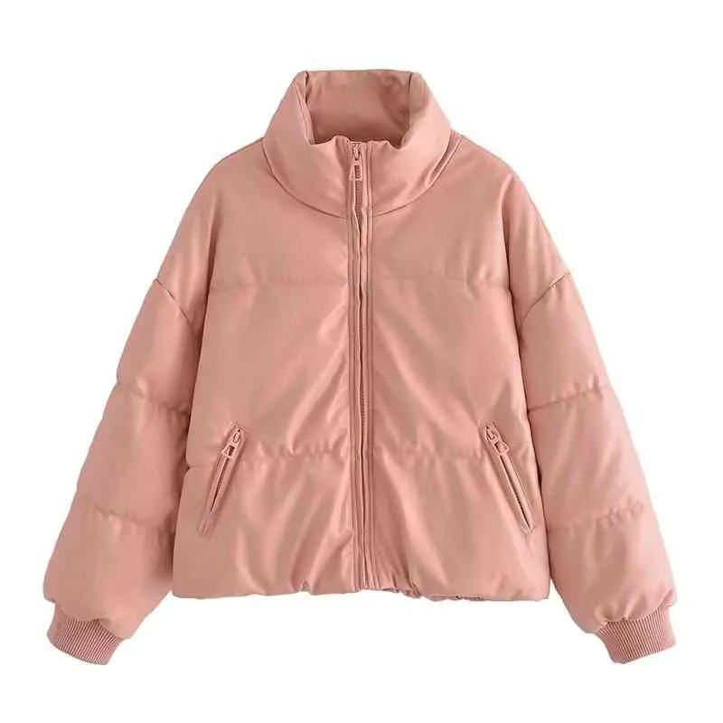 Jackets femininos Pu Parkas Coats Inverno Quente Outwear Fuax Leather Zipper Longo Longo Top Casual Casual Grosso Chaque Mulher Jackets L220730