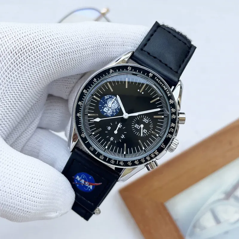 Bioceramic Planet Moon Mens Watches Full Function Quarz Chronograph Watch Mission to Mercury 42mm Nylon Luxury Watch Limited Editi308r