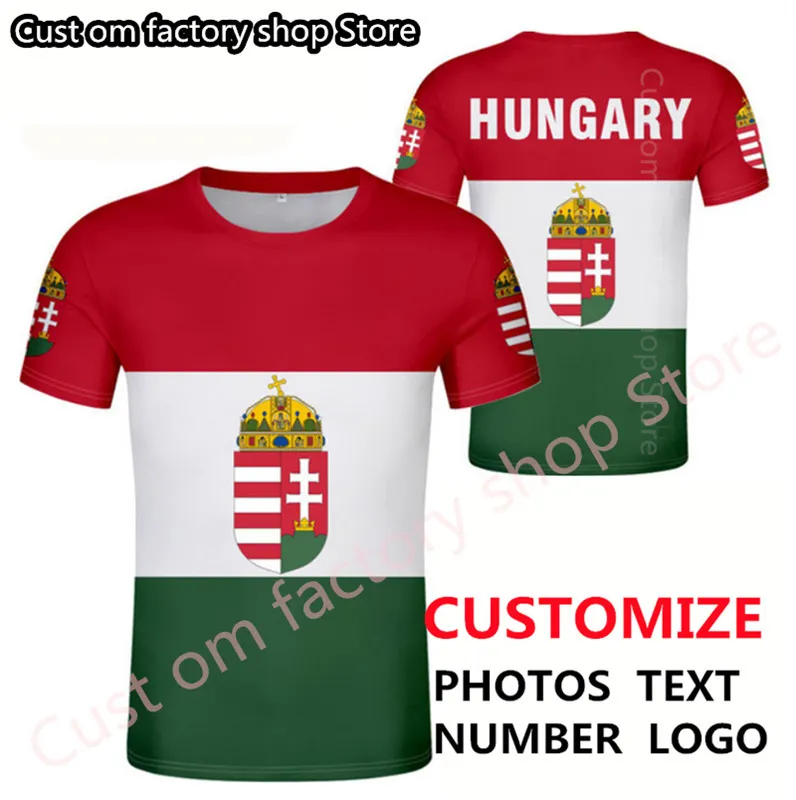 Венгрия футболка DIY Бесплатное название номера мужчины женщины Jok