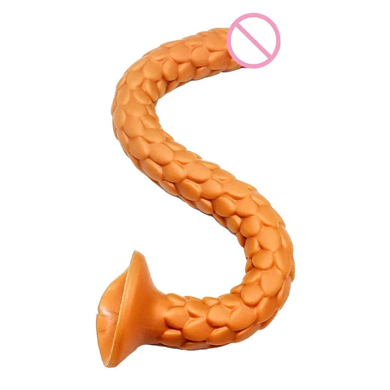 Nuova tendenza tana anale serpente dildo giocattoli sexy donne coppie stimolano massaggio prostatico super lungo il buttplug 18