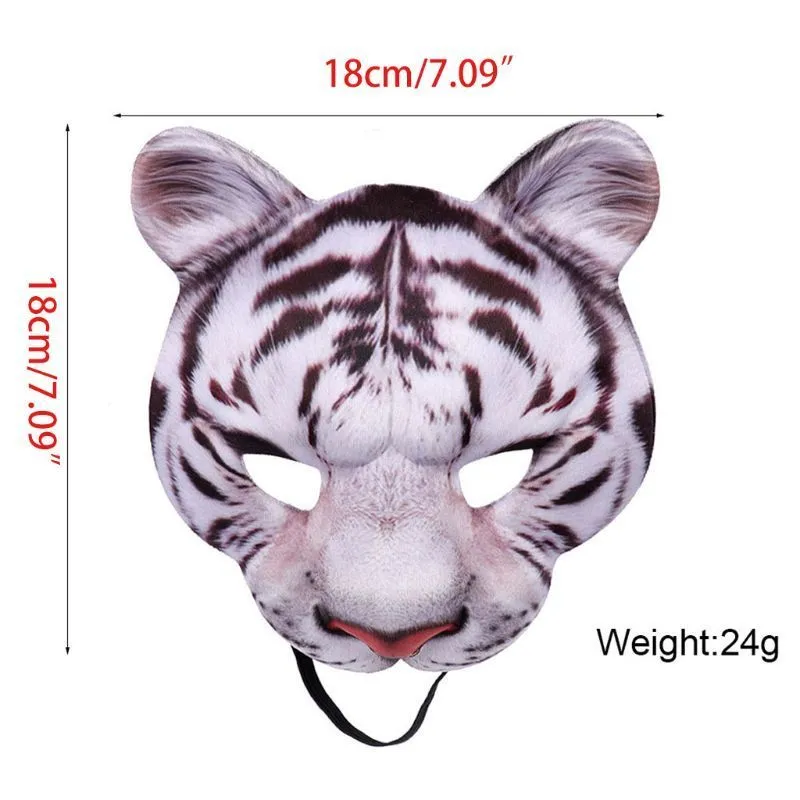 Halloween 3D Tiger Pig Animal Half Face Mask Mask Costplay Cosplay M89E 220611