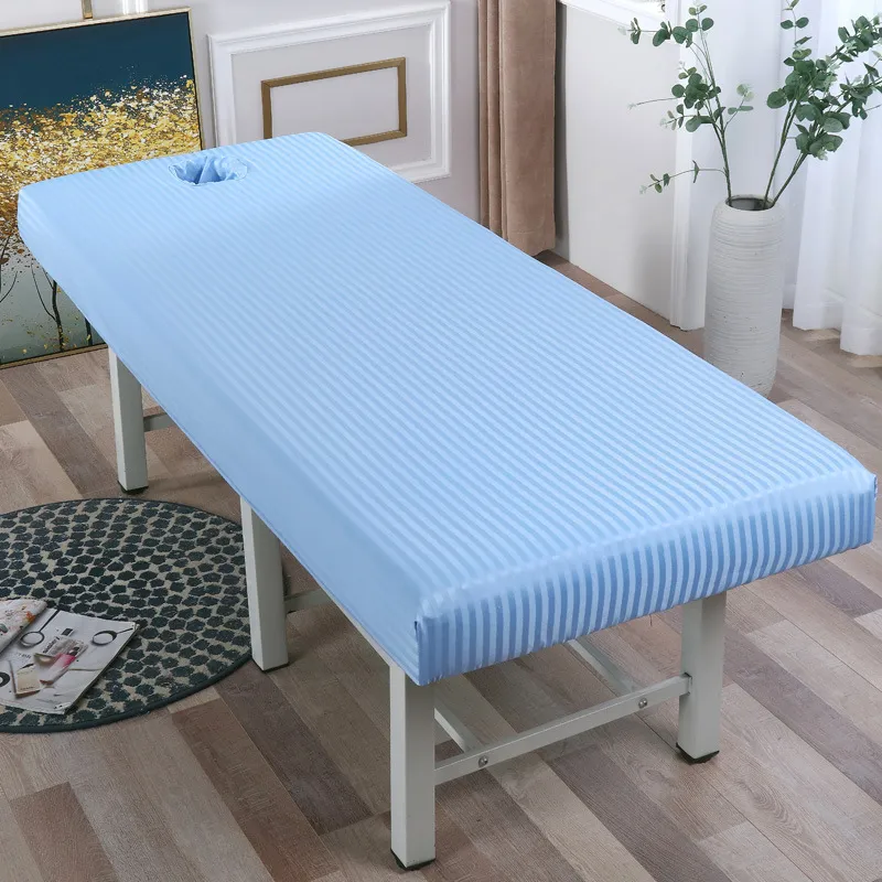 Massage All round Wrap Hoeslaken voor Schoonheidssalon Elastische Cover Bed SPA met Gezicht Gat 4 Maten 220629