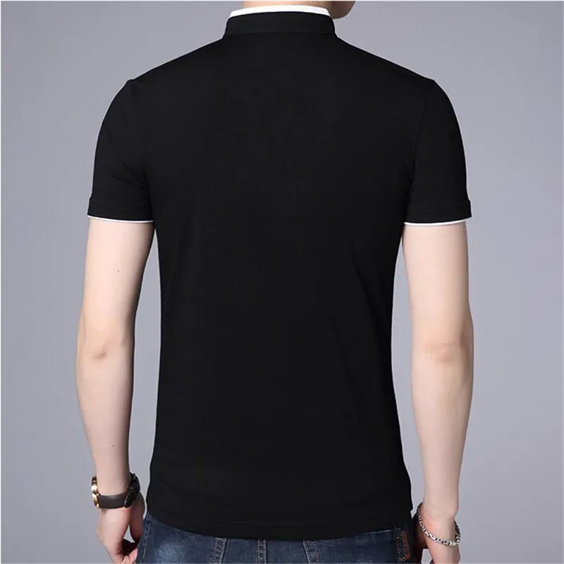 Summer Short Sleeve Polo Shirt Men Turn-over Collar Fashion Casual Slim Breathable Solid Color Business Men's Polo Shirt 5XL 220621