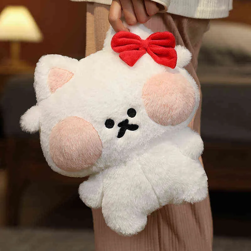 Cm kawaii pluizige hyaluronzuur kat knuffel gevulde rijstbal zacht kitten baby pop kinderen speelgoed kerst verjaardag cadeau j220704