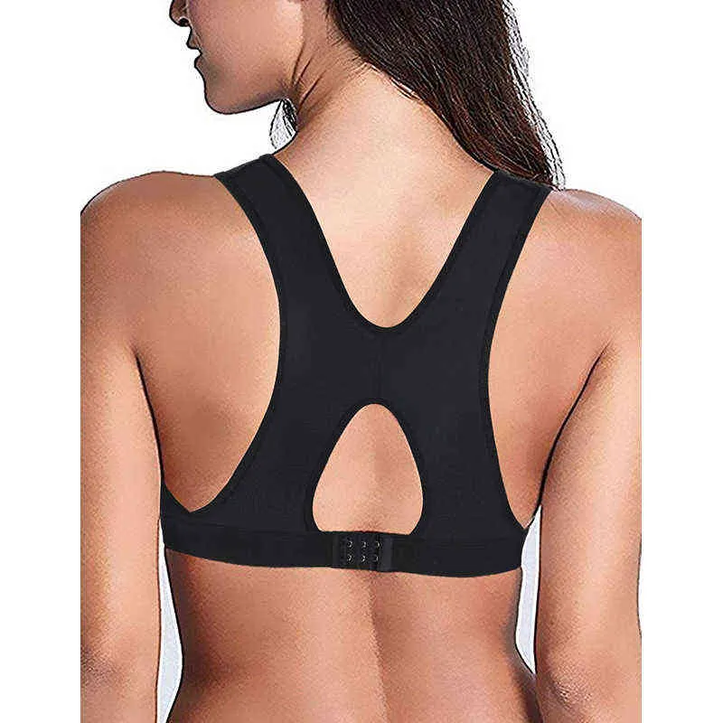 Burvogue Bras kvinnor sömlöst vadderad push up postkirurgi bh front stängning brassiere väst underkläder samla justerbar sportbh T220726