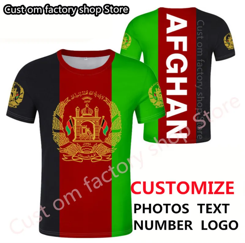 Camiseta afegã Nome personalizado grátis Número Afg Slam Afeganistão Arab Camise