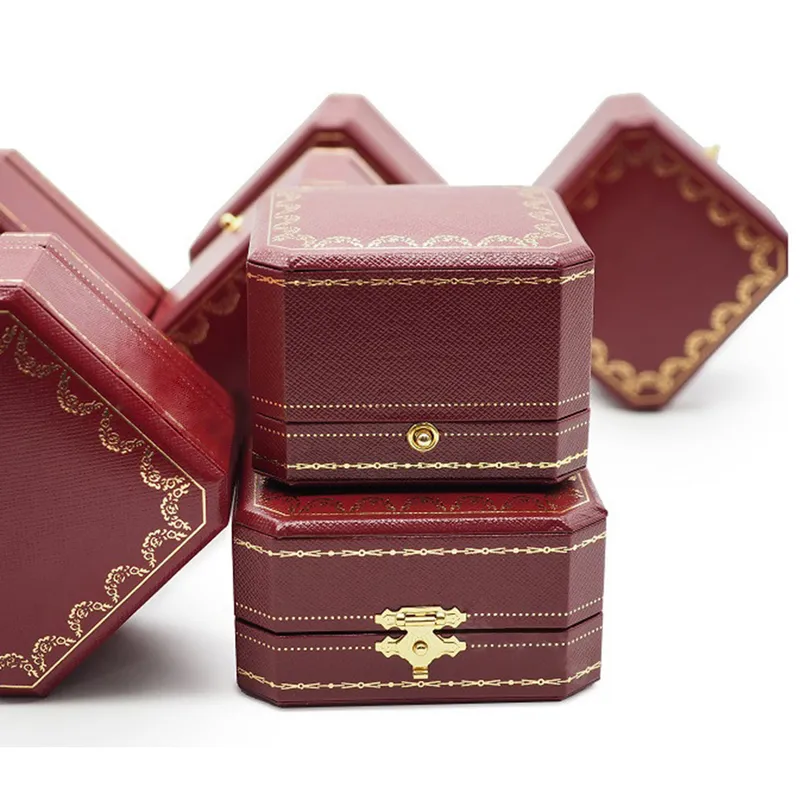 Jewellery Wedding Ring Box Luxury Jewelry Gift Packaging Organizer colar Breathring Pacote de pulseira octógono 220617