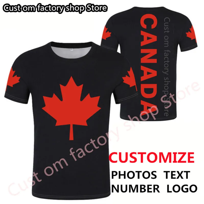 CANADA t-shirt bricolage gratuit sur mesure nom numéro peut pays t-shirt nation drapeau ca noir collège imprimer p o français vêtements 220616