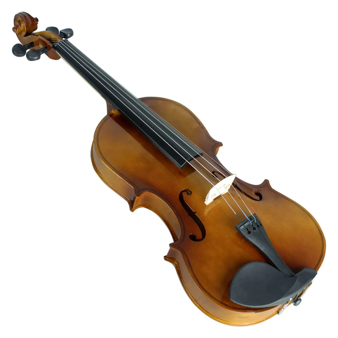 High-end retro violin solid wood violin 4/4 black wood professional violin stringed instrument with oxford box