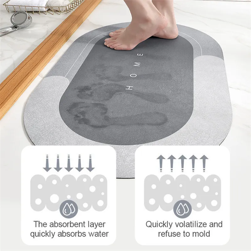 Icke-halkgolvmatta napa hud super absorberande bad snabbtorkning badrum mattan modern enkel hemoljefast kök år 220504