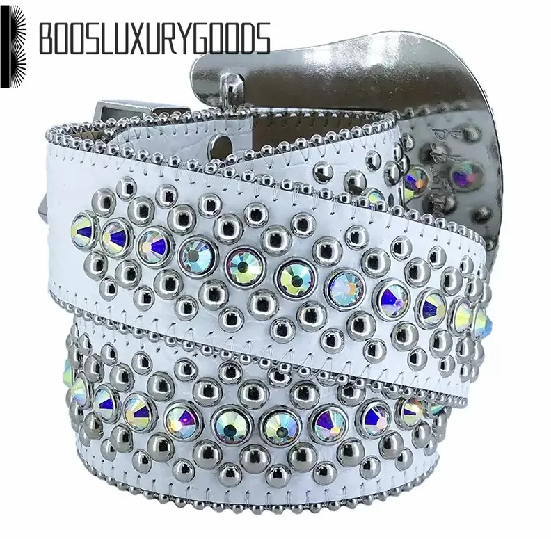 2022 Ceinture de créateur Bb Simon Ceintures pour hommes Femmes Ceinture de diamant brillant blanc cintura uomo boosluxurygoods315T