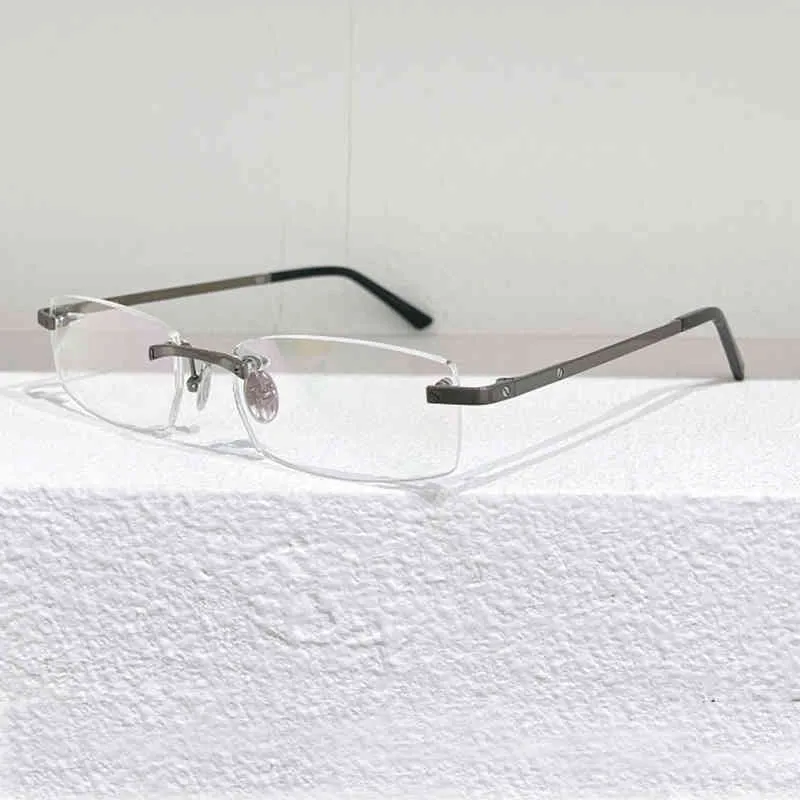 Monture de lunettes transparentes Carter Rilmess Spectacles Vintage Square Eyeglasses Mens Transparent Optical Frame