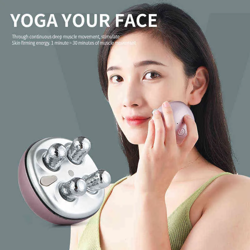 Ansiktsvårdsenheter 3D ansiktsmassager rull ansiktslyftmassage mikroström ansiktslyftning roterande rynka ta bort åtdragna anti rynka hud skönhet 0727