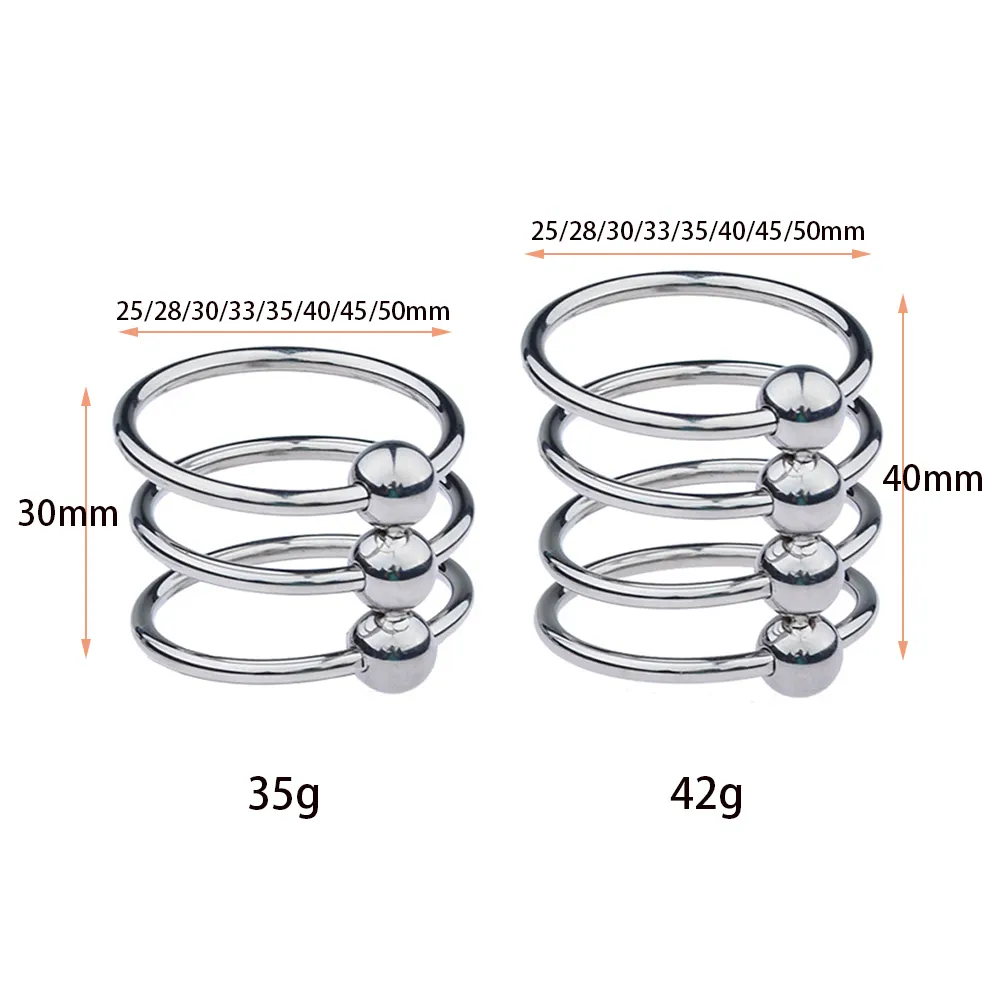 3/4 Métal Cock Ring Pénis Érection sexy Jouets Pour Hommes Retarder L'éjaculation Cockring Anneaux Casier Scrotum Manches Intime Marchandises