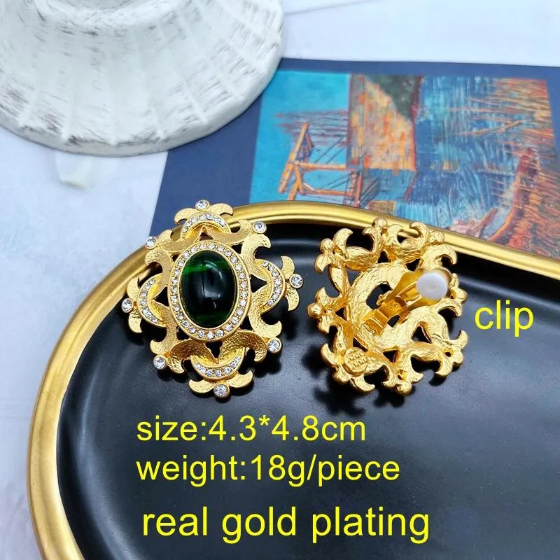Clip-on & Screw Back Retro Styles Vintage Jewelry For Women Antient Earrings Clip Statement AccessoriesClip-on312k
