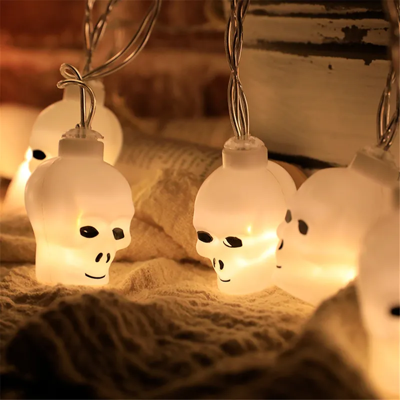 Autres fournitures de fête festive 2023 Halloween Citrouille Fantôme Squelettes Chauve-Souris Led Lumière String Festival Décoration Pour La Maison Ornement Extérieur 220826