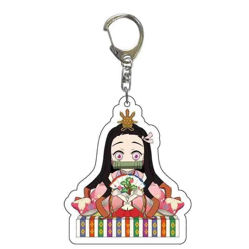 20 stcsdemon sleutelhanger anime kimetsu no yaiba kamado tanjirou acryl figuur hanger keyring sieraden groothandel aa2203184571265