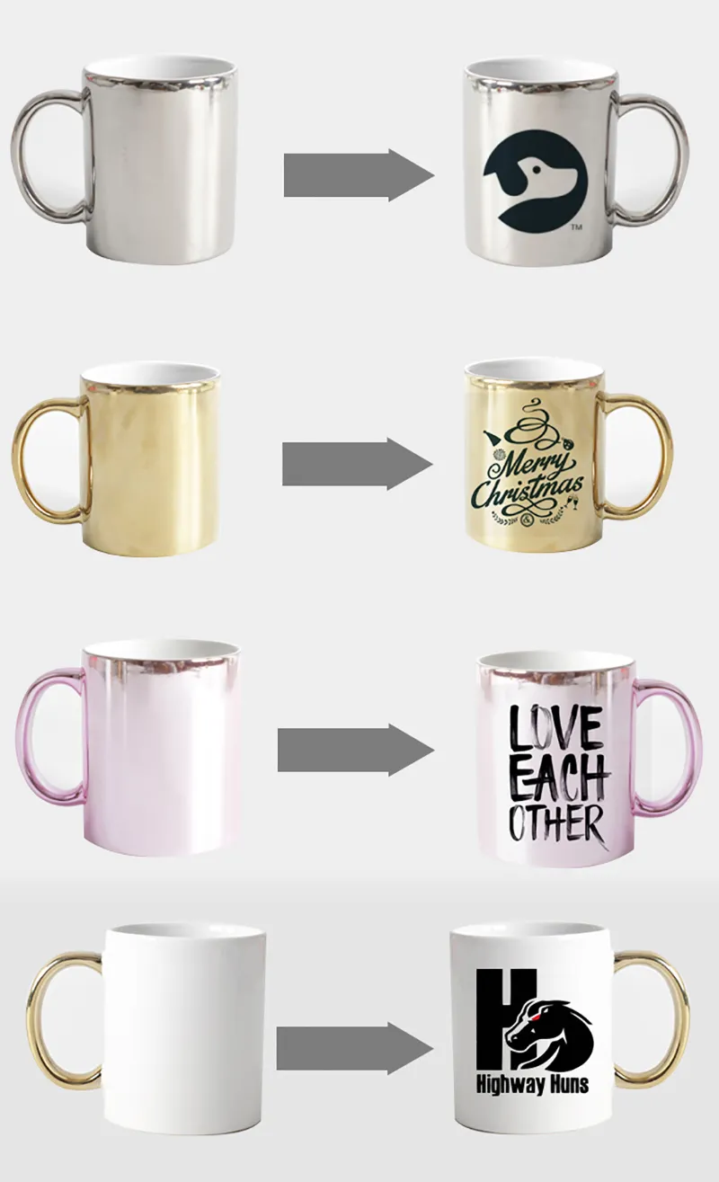 Tasse de bricolage dorée exquise, tasse personnalisée, texte po imprimé, tasse à café personnalisée, cadeaux uniques offerts aux amis et à la famille 220621