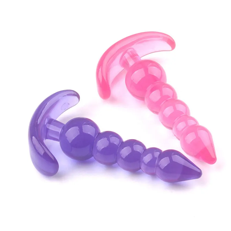 Silicone Jelly Beads Anal Dildo Butt Plug Prostate Massager Phalluses Erotic Toy Couples Women Men No Vibrator sexy Toys