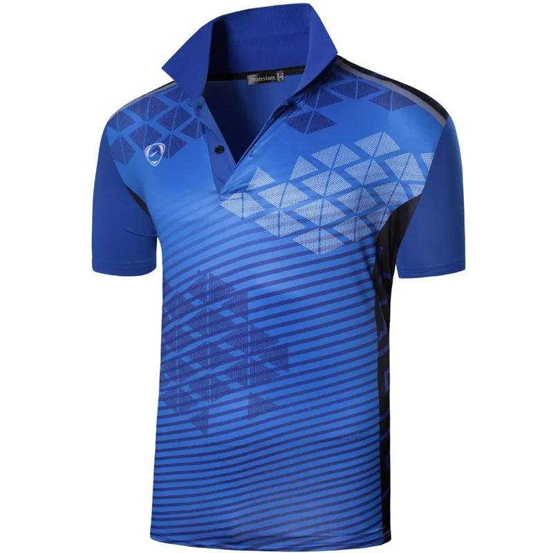 jeansian T-shirt de sport pour hommes POLOS Polos Golf Tennis Badminton Fit manches courtes LSL294 Bleu * veuillez choisir la taille américaine 220514