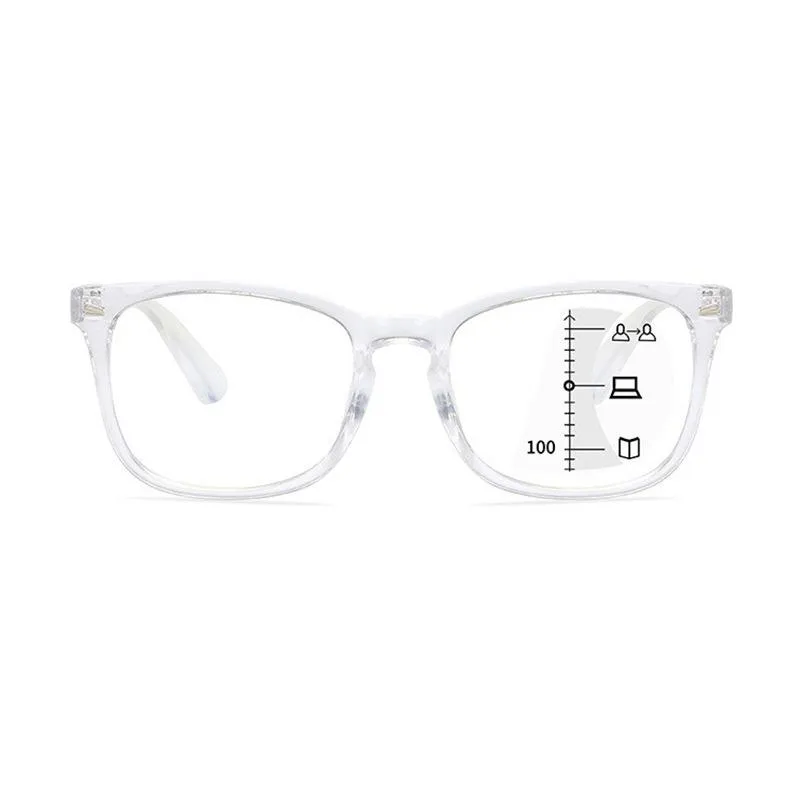 Solglasögon Square Reading Glasses Men Multifocal Progressive Diopters Anti-GleLare Computer Business Office Women Eyeglasses UV400SU285Z