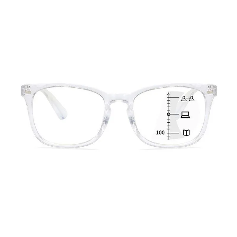 Солнцезащитные очки квадратные очки для чтения Мужчины многофокальные прогрессивные диоптерные диоптрии против блеска компьютерного бизнеса женские очки UV400SU285Z
