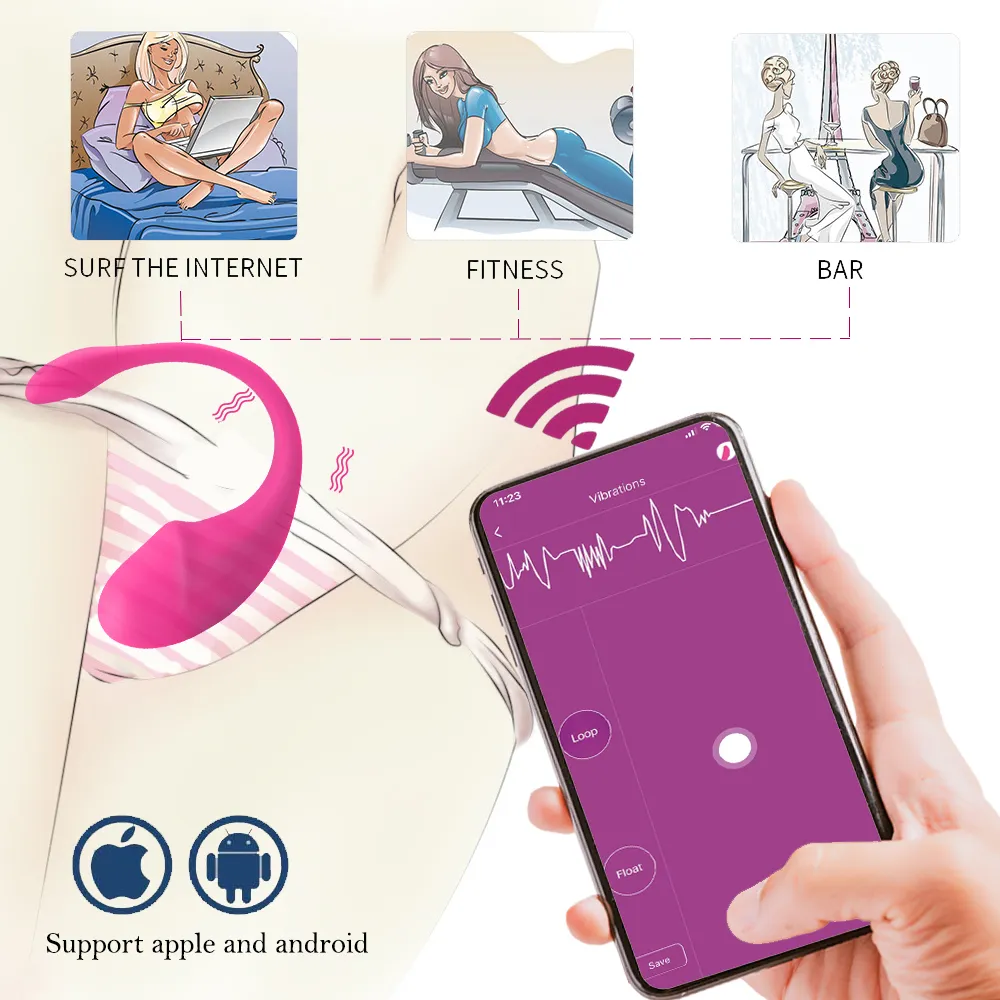 Ben Wa – exercice intelligent avec balles de Kegel, pour les exercices du plancher pelvien, application Bluetooth, télécommande de la vessie, masseur pour femmes