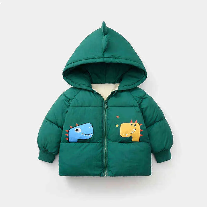 Baby Girl Clothes Winter Jacket Girl Cute Rabbit Hoodie Children Wool Sweater Plus Velvet Thick Warm Plush Baby Jacket J220718