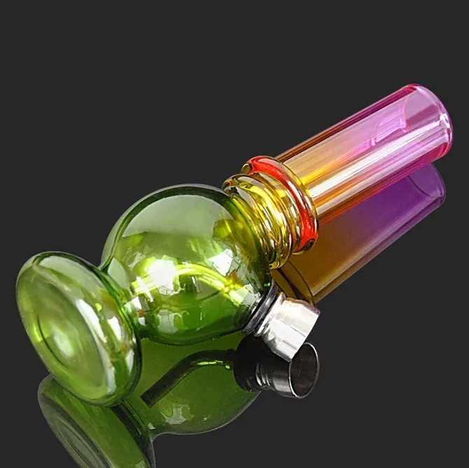 Acrylic Bongs Smoke Tobacco Pipe Two Style with Gradient Color Water Bong for Retail or Wholesale