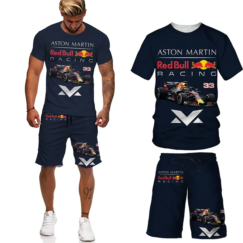 Letni dres dla mężczyzn T-Shirt Short Suit do joggingu 3D Bull Sports Outfit Wysokiej jakości moda streetwearu luźne ubranie 220622
