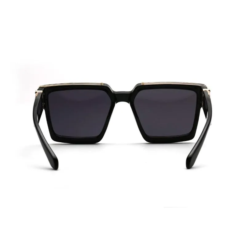 Lunettes de soleil Fashion Classic Luxury Designer surdimensionné Square Femmes Men Shield Ins Sun Glasses Mirror Shades UV400309J